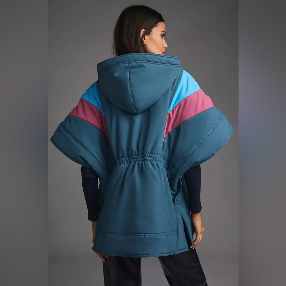 Daily‎ Practice by Anthropologie Puffer Poncho Colorful Women's Jacket size XS/S - Picture 2 of 15